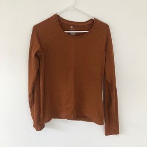Burnt orange athletic long sleeve
